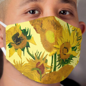 Vincent Van Gogh Sunflowers - Famous Painter - Art - Floral Cloth Face Mask