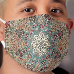 Vintage Antique Persian Carpet Print Cloth Face Mask