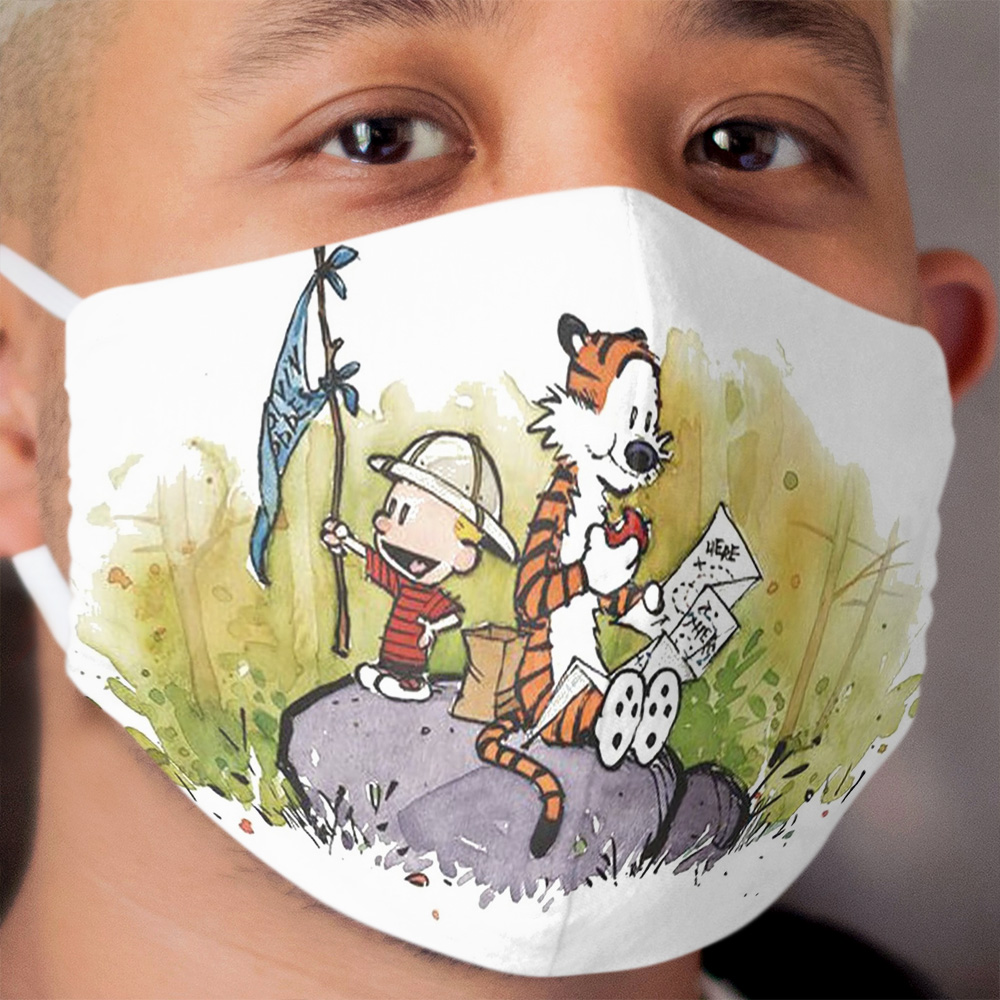 vintage calvin hobbes Cloth Face Mask