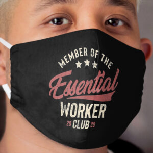 Vintage employees Club shirt Quarantine Lockdown Worker Funny Meme Gift Cloth Face Mask