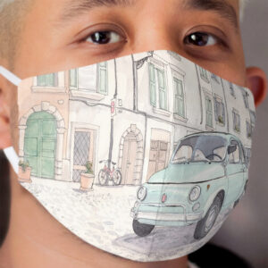 Vintage Fiat 500 Cloth Face Mask