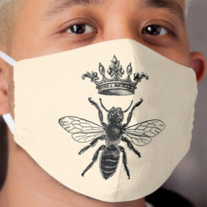 Vintage French Queen Bee Cloth Face Mask