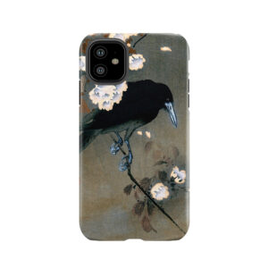 Vintage Japanese Crow And Blossom Woodblock Print Tough Phone Case