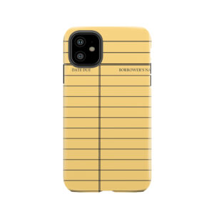 Vintage Library Card - Yellow Gold Tough Phone Case