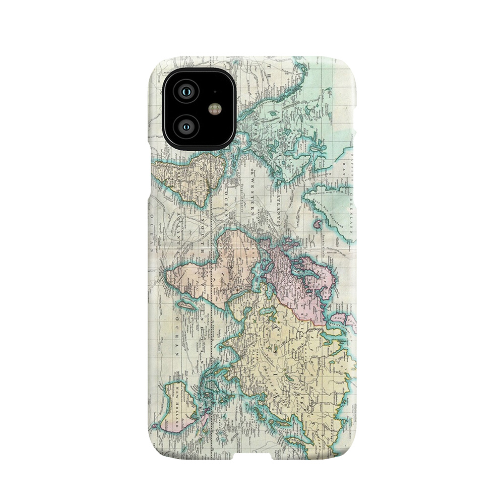 Vintage Map Of The World (1801) Phone Case