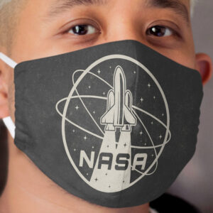Vintage Nasa Design Covid-19 Cloth Face Mask Black Cloth Face Mask