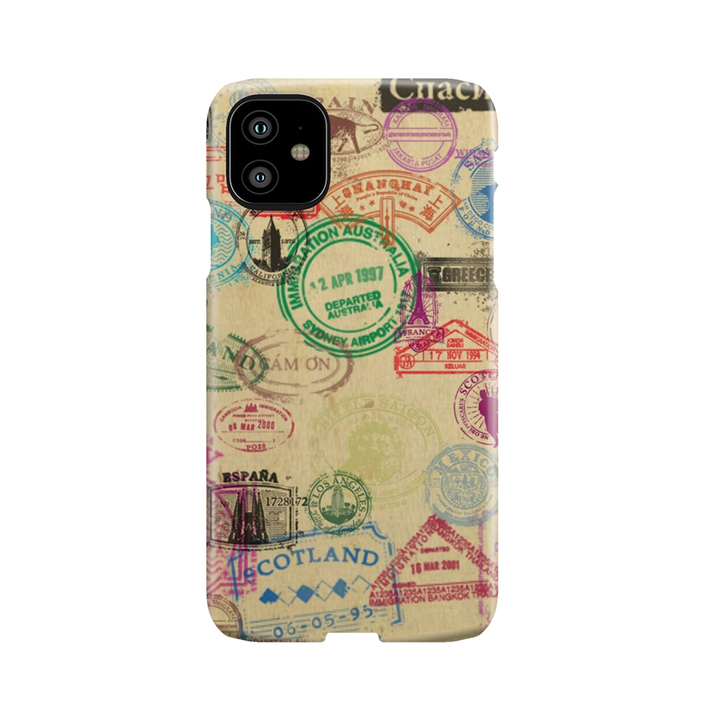 Vintage Passport Stamps Phone Case
