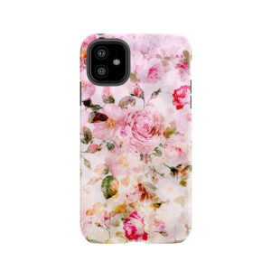 Vintage Pink Pastel Watercolor Floral Pattern Tough Phone Case