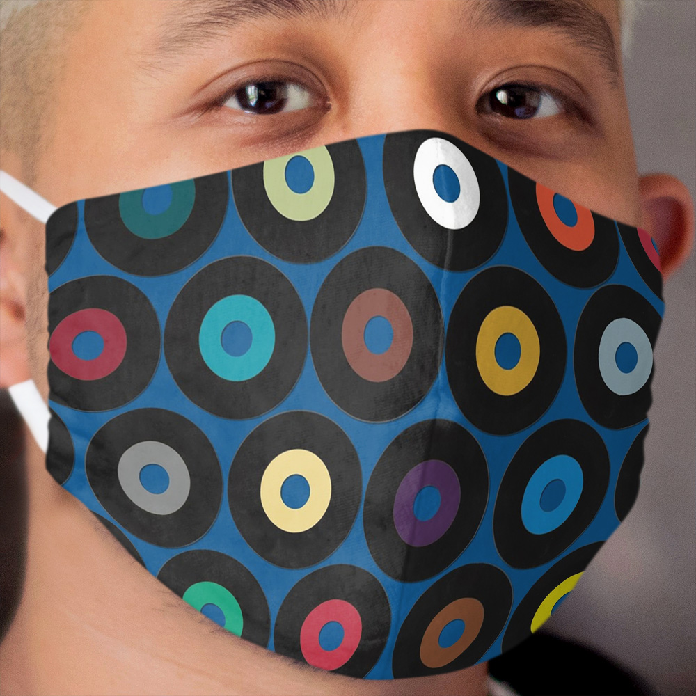 VINYL blue Cloth Face Mask