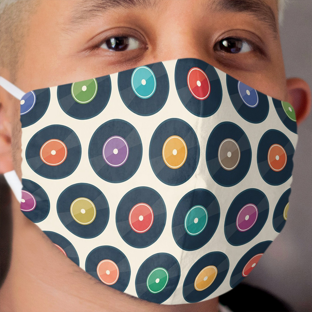 Vinyl Record Collection Cloth Face Mask