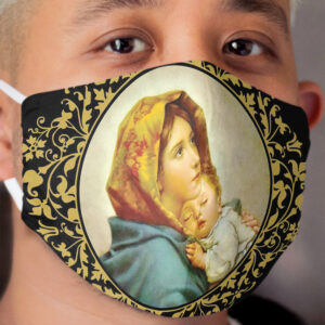Virgin Mary with Jesus Child Cloth Face Mask