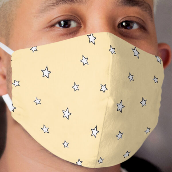 VSCO cute yellow stars prints Cloth Face Mask