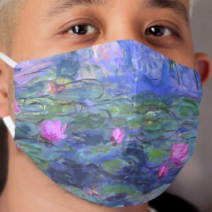 Water lilies blue Cloth Face Mask