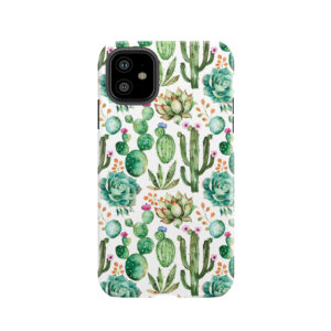 Watercolor Cactus Pattern Tough Phone Case