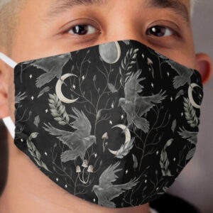 watercolor crow Cloth Face Mask