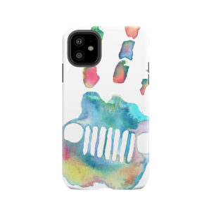 Watercolor Jeep Wave Tough Phone Case