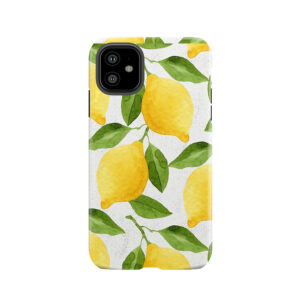Watercolor Lemon Pattern Tough Phone Case