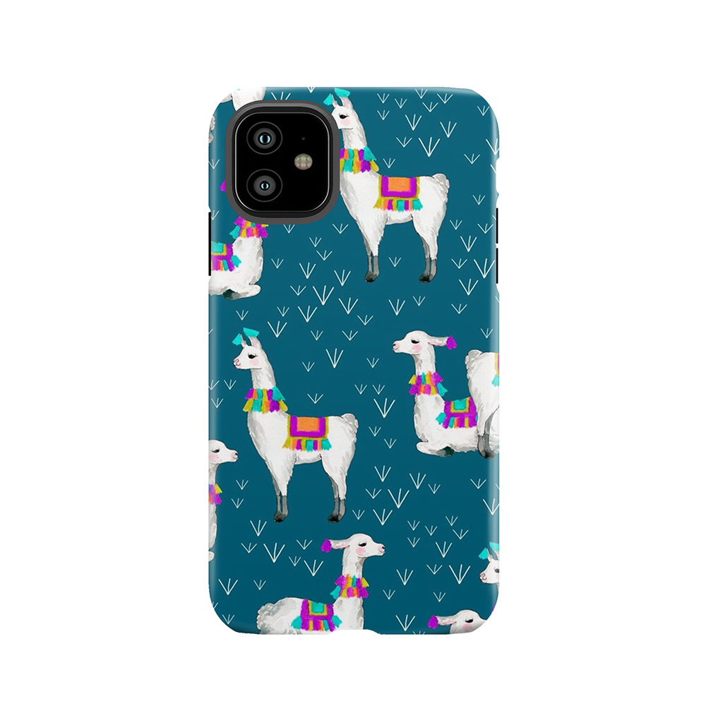 Watercolor Llamas Tough Phone Case