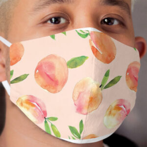 Watercolor Peach Aesthetic Cloth Face Mask
