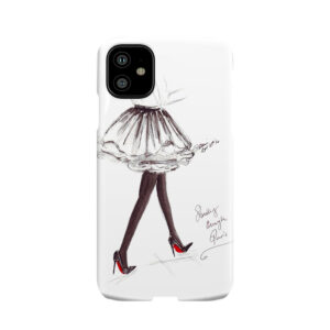 Watercolour & Ink Fashion Illustration Titled Walking In Louboutins Phone Case