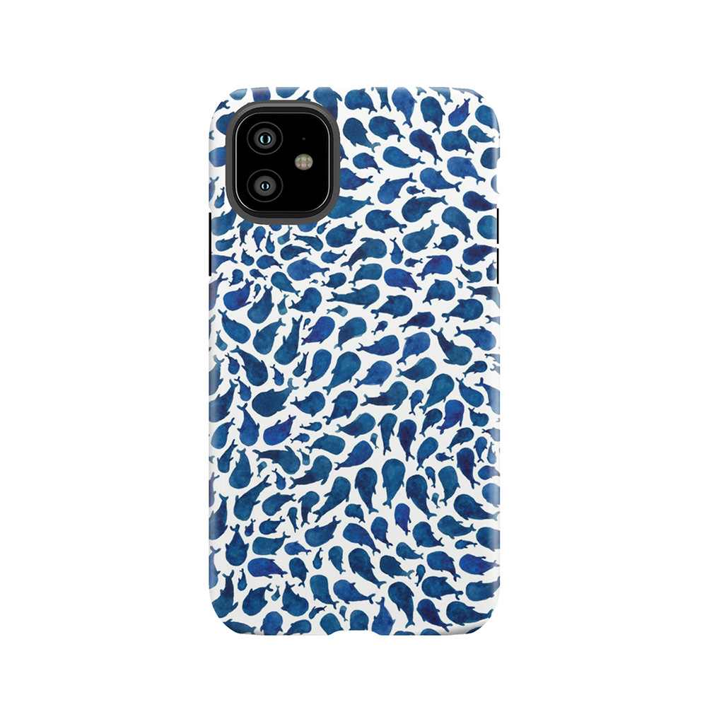 Watercolour Blue Whales Tough Phone Case