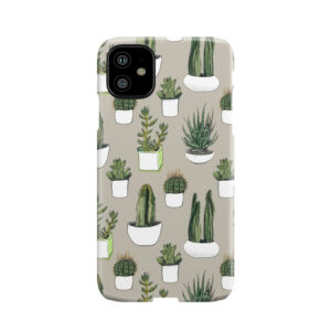 Watercolour Cacti & Succulents - Beige Phone Case