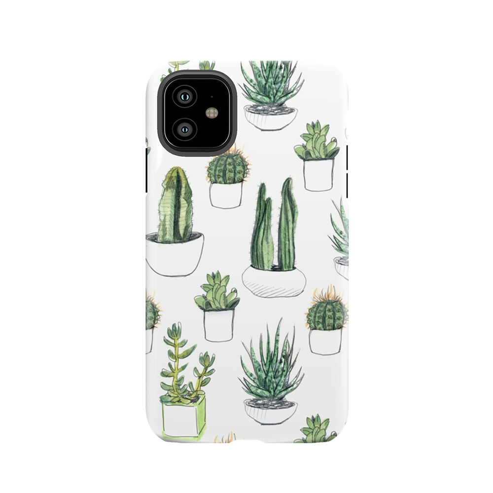 Watercolour Cacti & Succulents Tough Phone Case