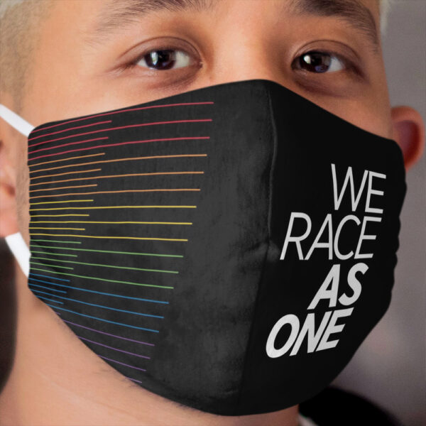 We Race Together (rainbow split) Cloth Face Mask