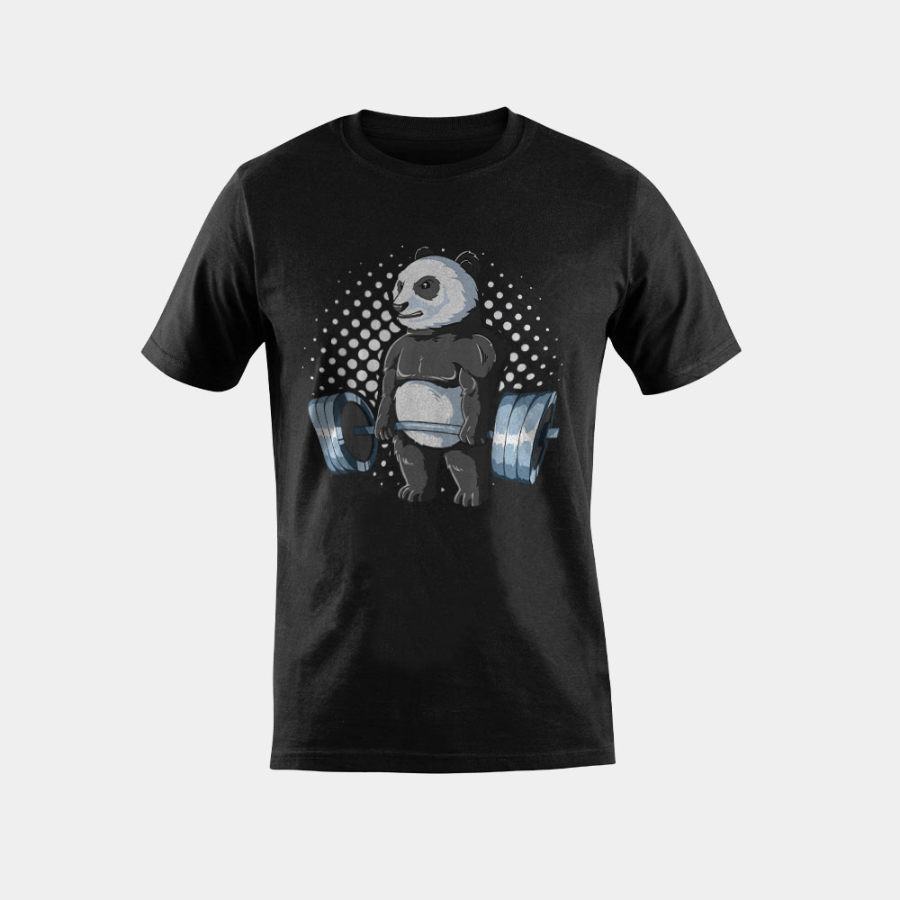 Weightlifting Panda Deadlifting Panda Powerlifting Gym T-Shirt