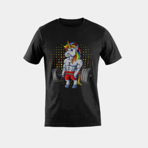 Weightlifting Unicorn Deadlifting Unicorn Powerlifting Gym T-Shirt