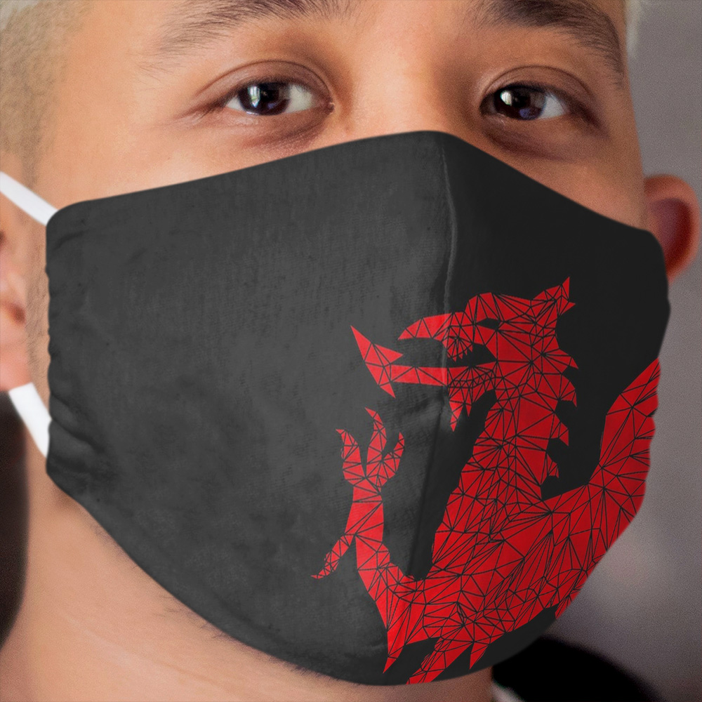 Welsh Dragon - Geometric Cloth Face Mask