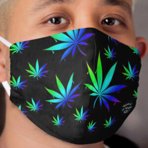WetPaint420 Liquid Pot Leaves on Black Cloth Face Mask