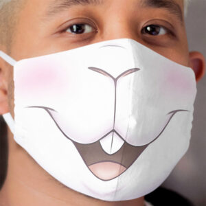 White Bunny Cloth Face Mask