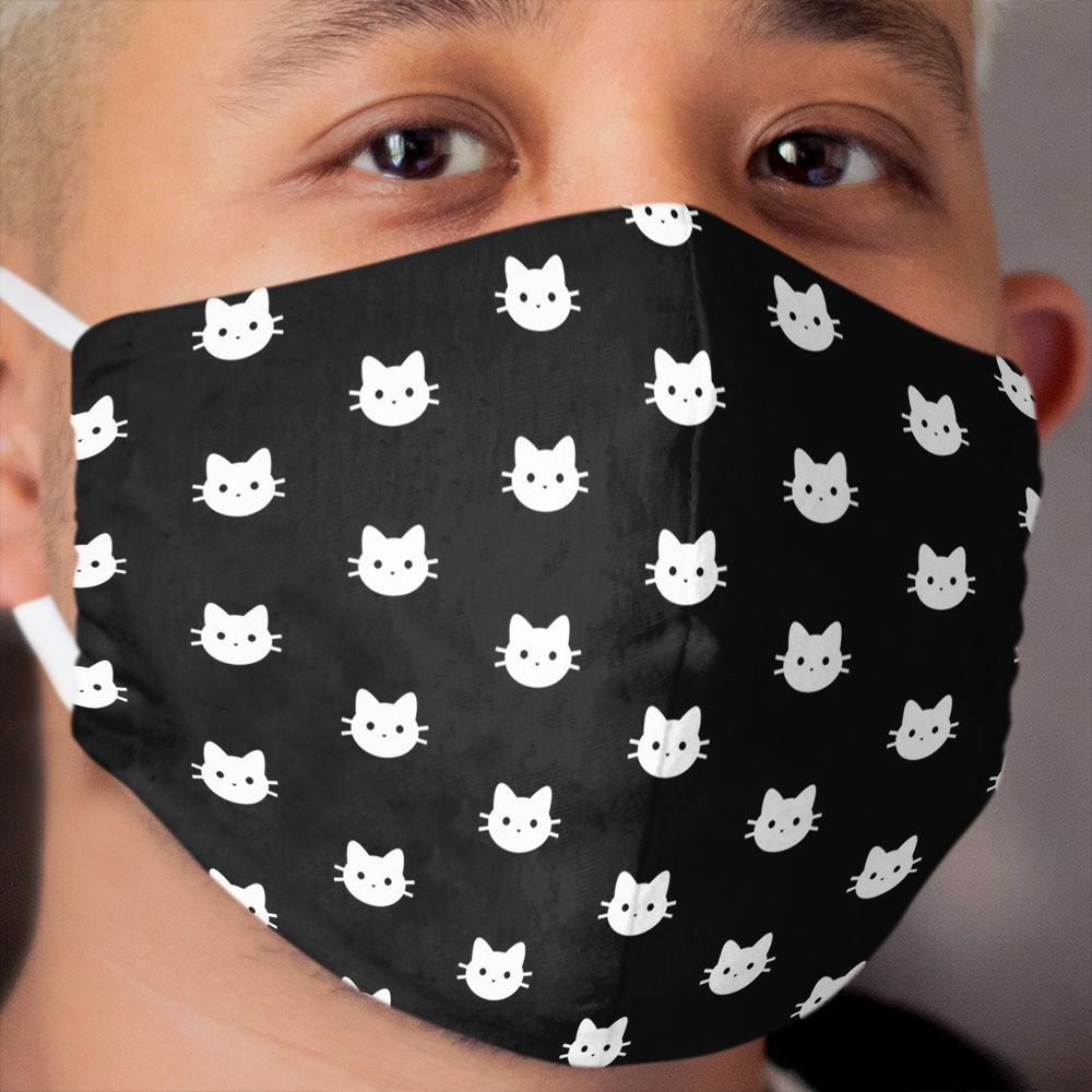 White Cats Cloth Face Mask