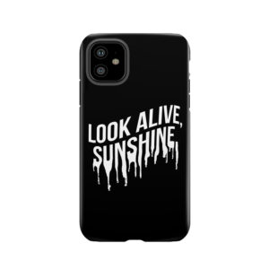 White Drip Text (Black) Tough Phone Case