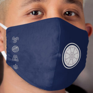 White Lotus Cloth Face Mask