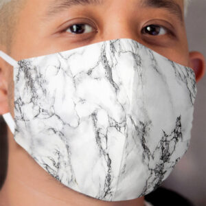 White Marble Cloth Face Mask
