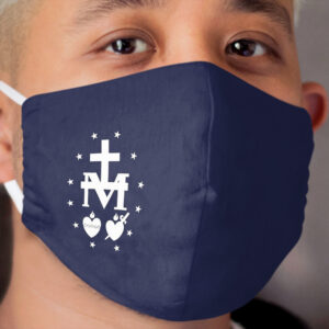 White Miraculous Medal Cloth Face Mask