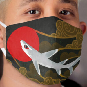White Tip Reef Shark Cloth Face Mask