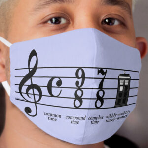 Wibbly Wobbly Timey Wimey Cloth Face Mask