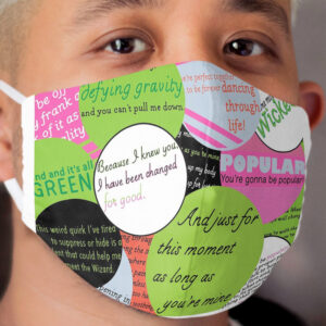 Wicked Lyric Collage Cloth Face Mask