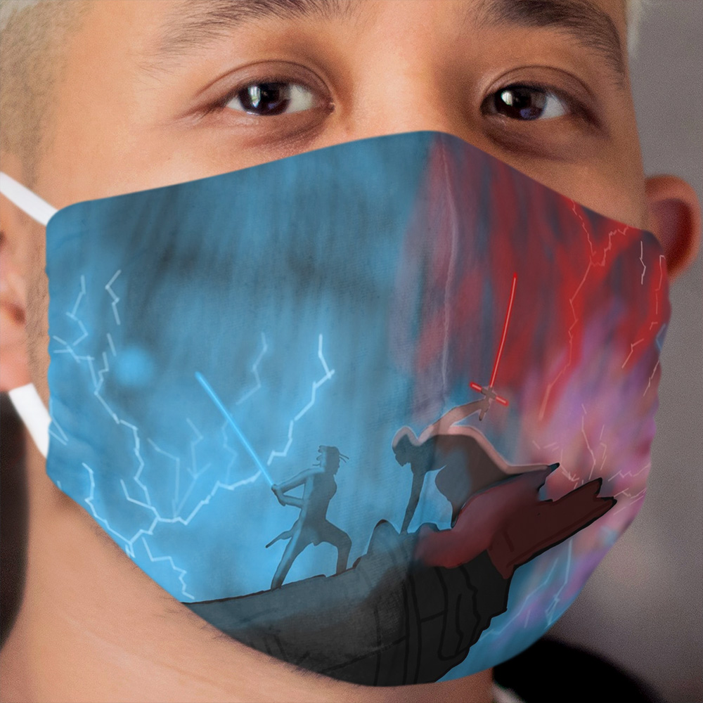 wife and husband fighting Cloth Face Mask