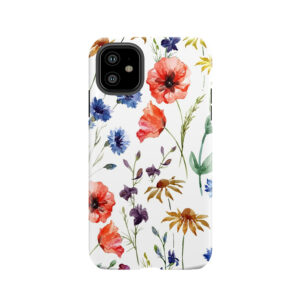 Wild Flower Watercolor Tough Phone Case