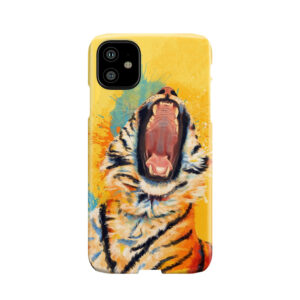 Wild Yawn - Tiger Portrait, Colorful Tiger, Animal Illustration Phone Case