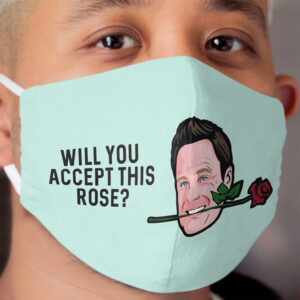 Will you accept this rose? Perfect as a Christmas gift! with Chris Harrison from the Bachelor apron mask backpack Cloth Face Mask