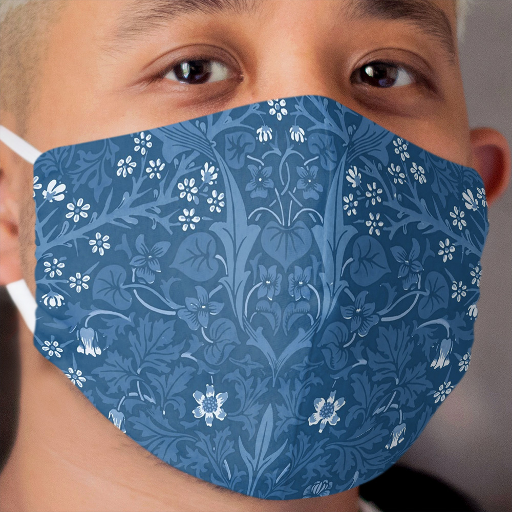 William Morris 'Blackthorn' 2. Cloth Face Mask