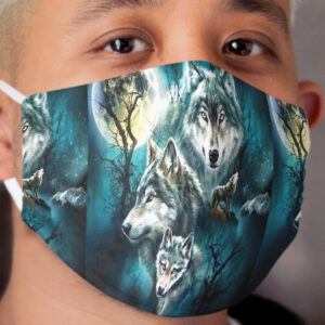Wolf Fox Graphics Art Cloth Face Mask