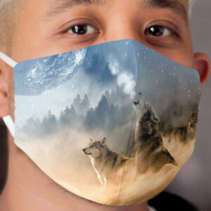 Wolves Howling At The Moon / Beautiful Wolves Cloth Face Mask