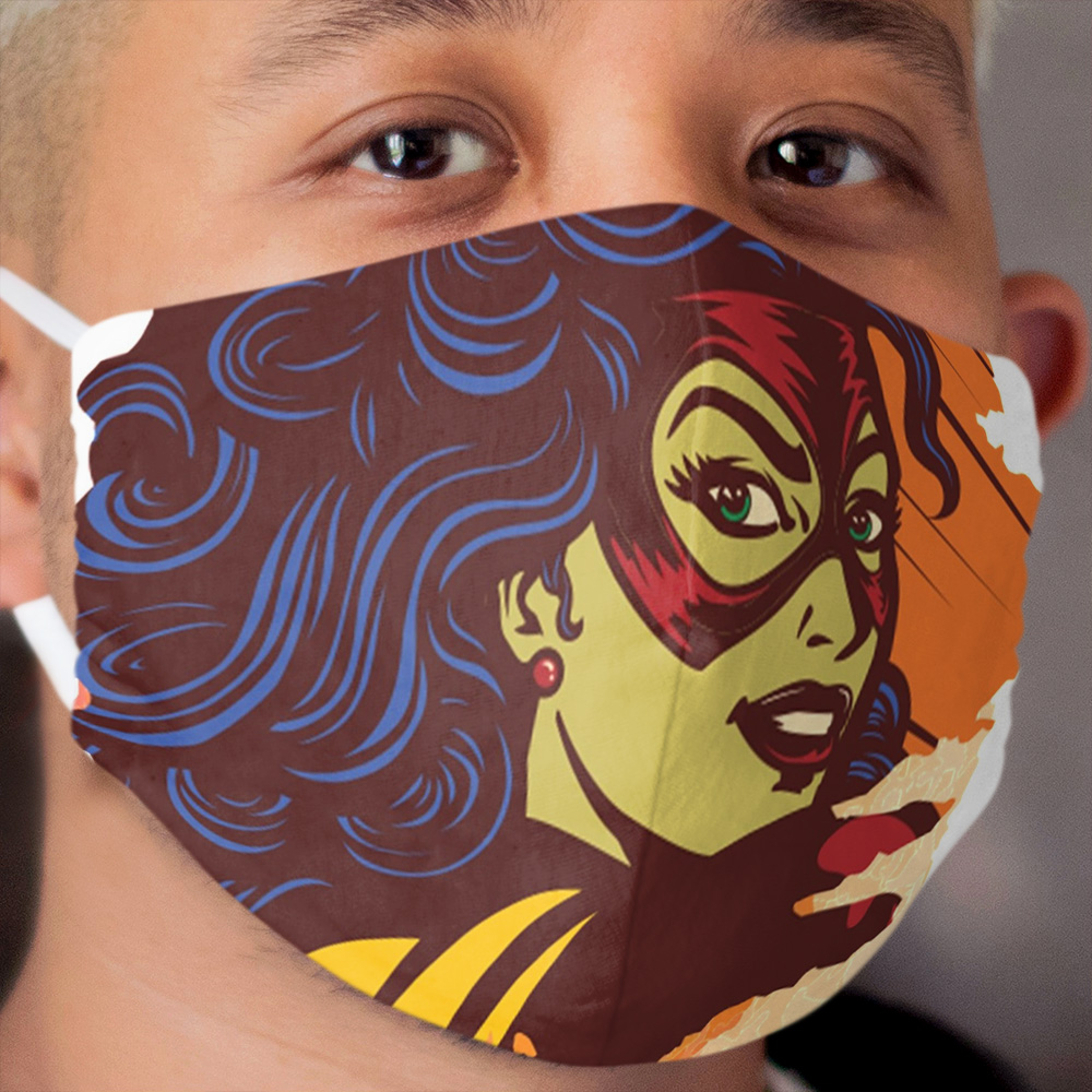 Woman Super power Cloth Face Mask