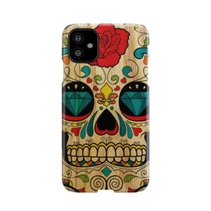 Wood Sugar Skull Phone Case